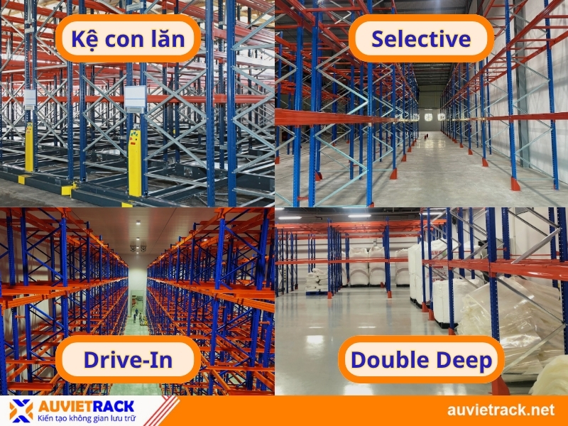 So sánh kệ con lăn với các kệ kho khác 