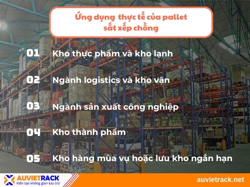 Ứng dụng của pallet xếp chồng