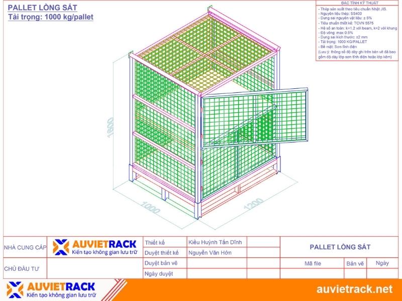 Kích thước pallet lưới