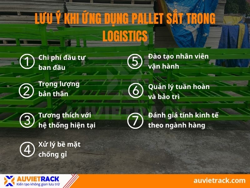 Lưu ý khi sử dụng pallet sắt