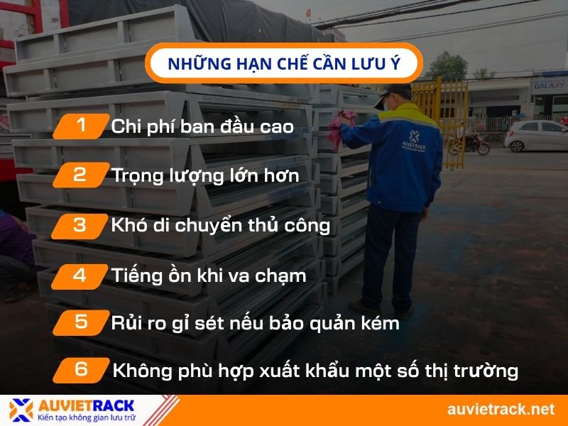 Những hạn chế của pallet  sắt