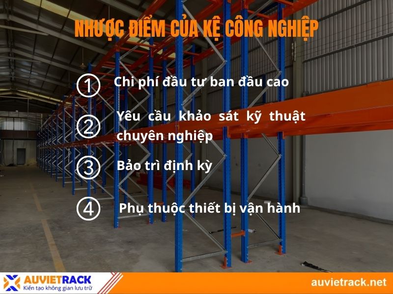 Nhược điểm của kệ công nghiệp
