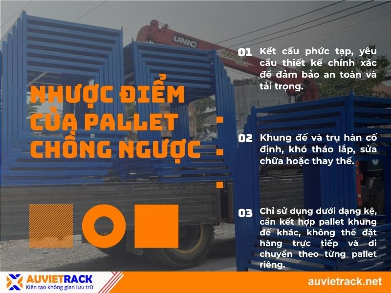 nhược điểm của pallet chồng ngược