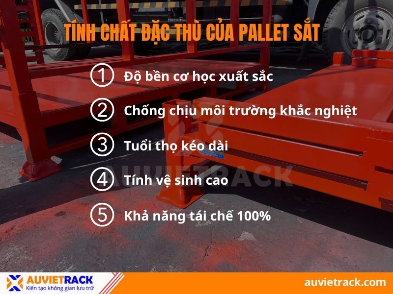 Tính chất đặc thù của pallet sắt