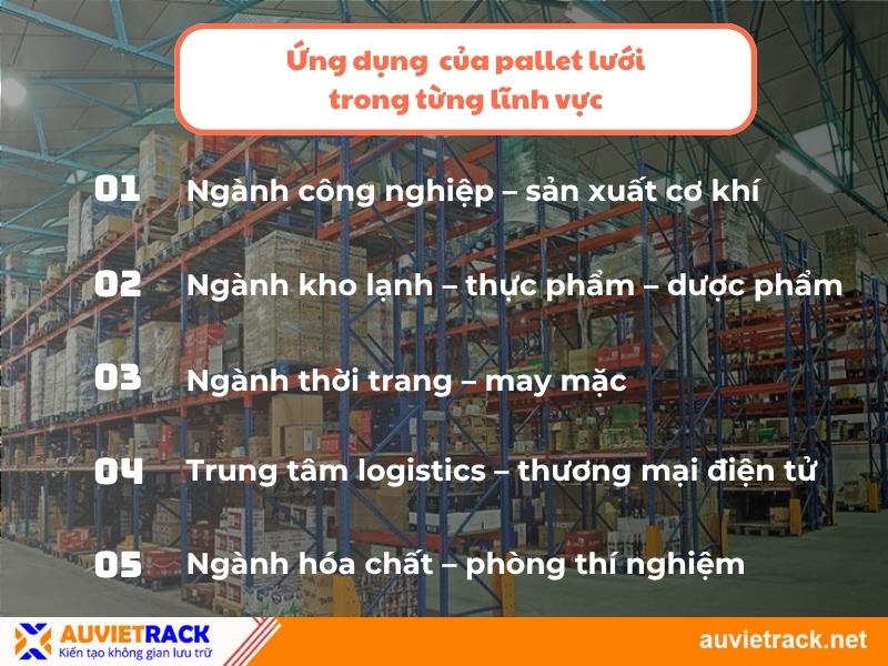 Ứng dụng của pallet lưới
