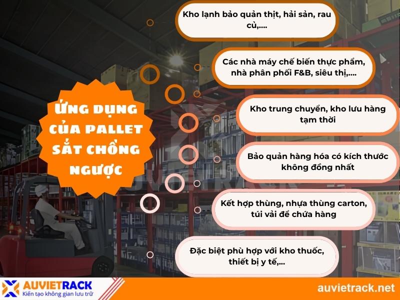 ứng dụng của pallet chồng ngược