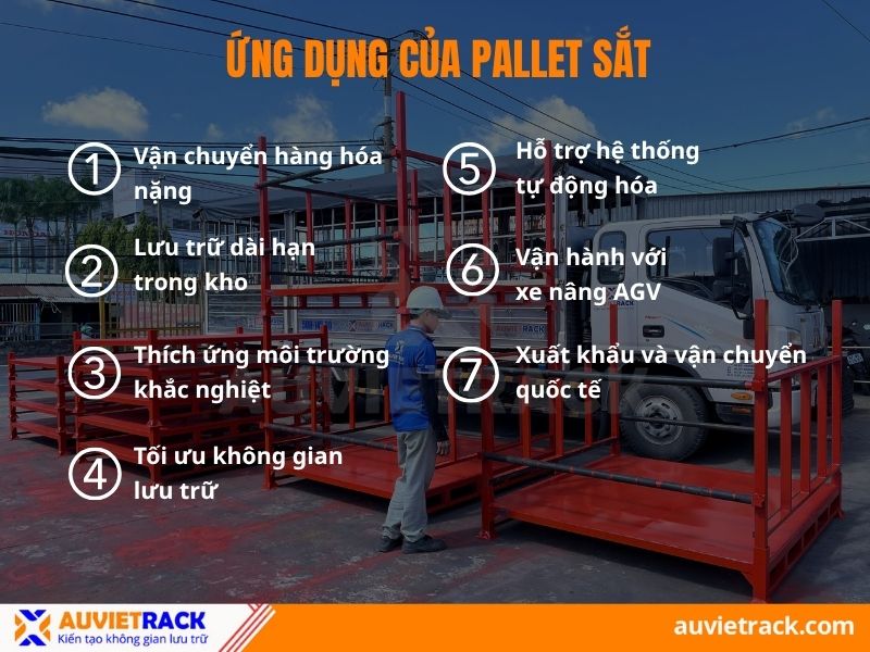 Ứng dụng của pallet sắt