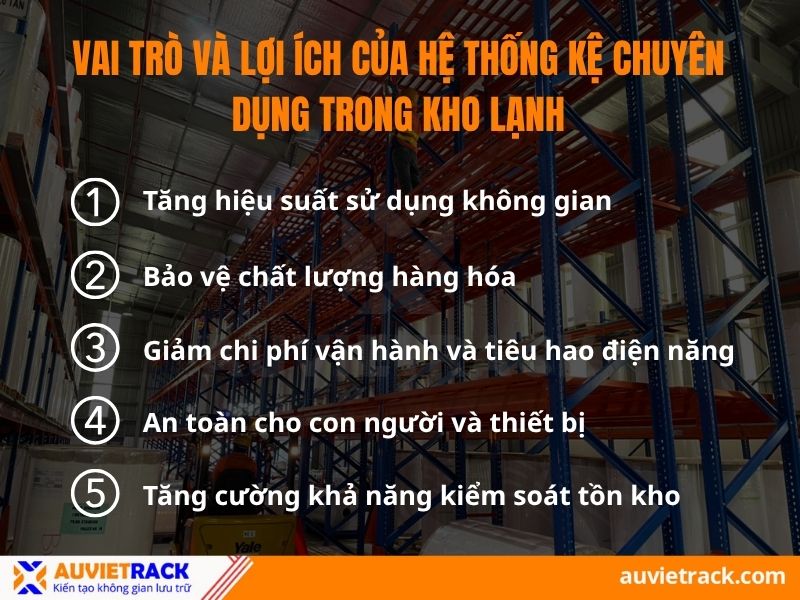 Vai trò và lợi ích hệ thống kệ trong kho lạnh