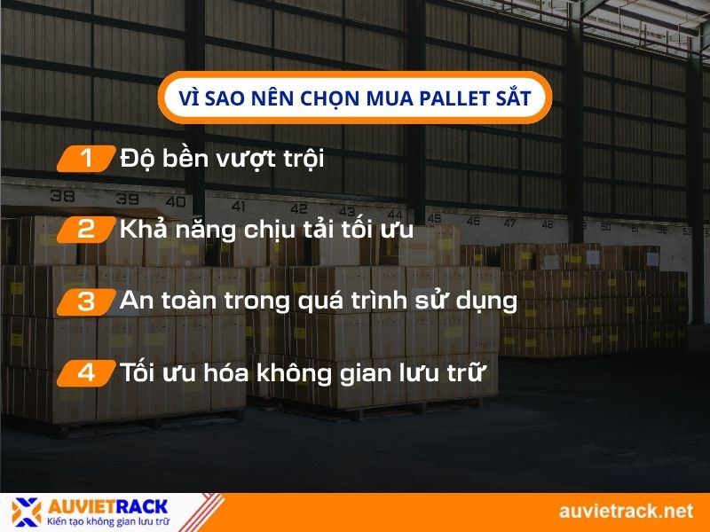 Vì sao nên chọn sử dụng pallet sắt?